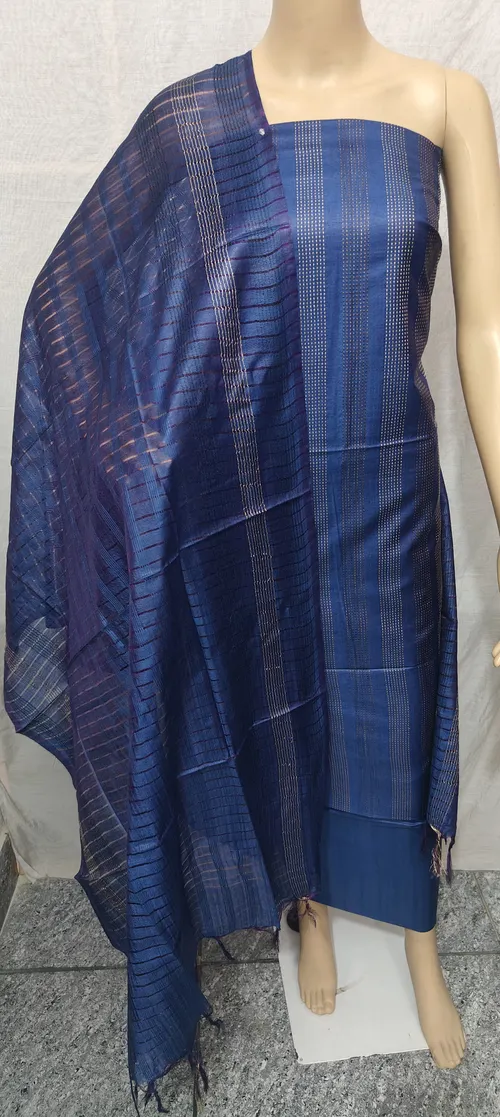 Royal Katan Silk Suit Piece – Handwoven Luxury in Every Thread